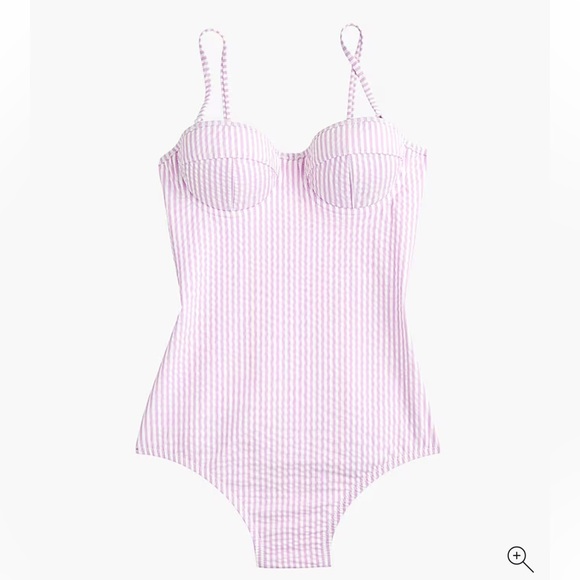 J. Crew Other - J.Crew Seersucker underwire one-piece swimsuit Size 8